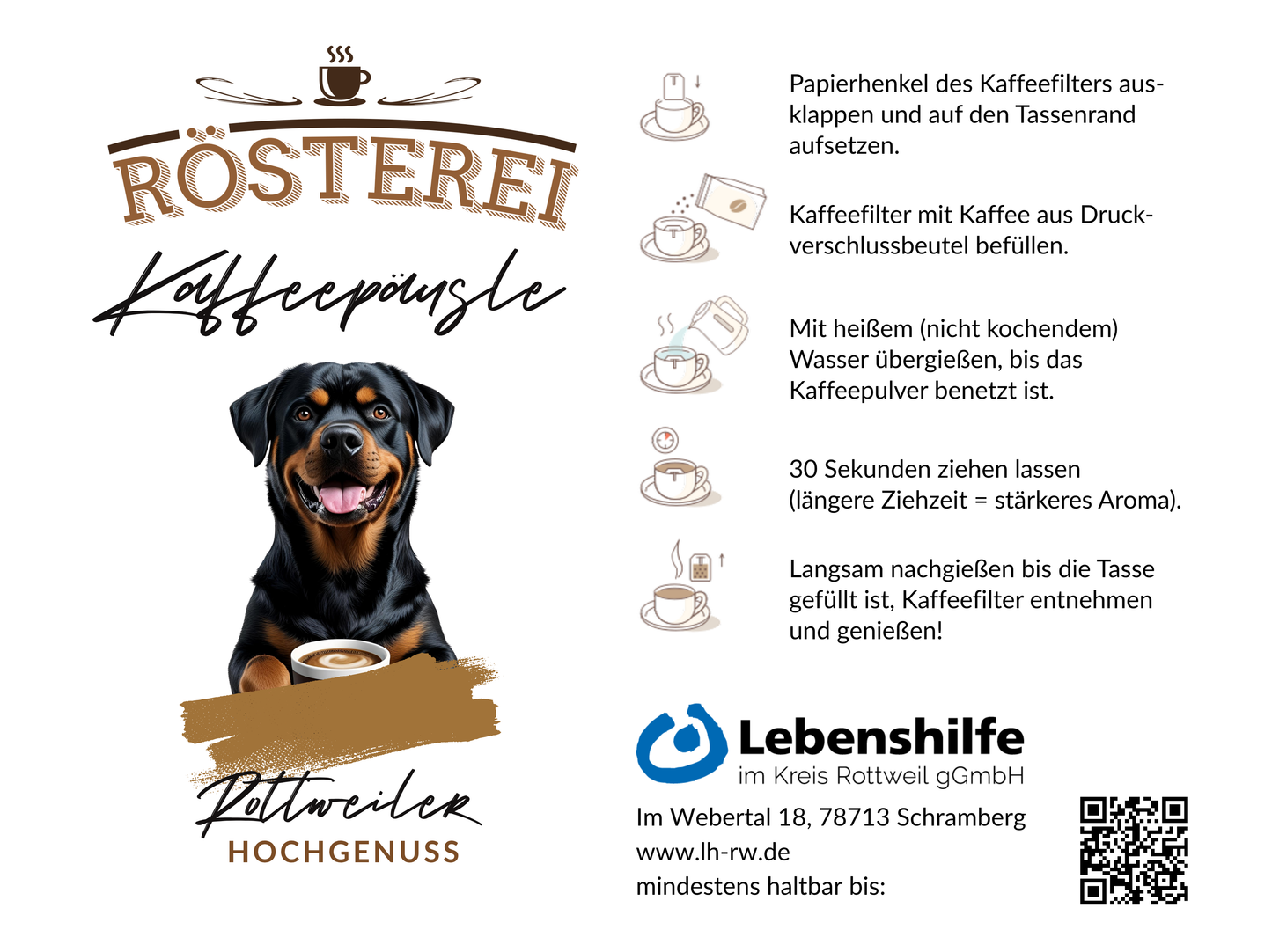 Kaffeepäusle - Postkarte (5er Set)
