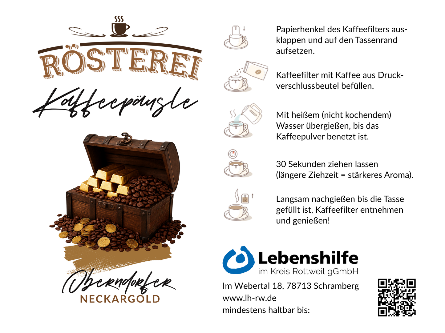 Kaffeepäusle - Postkarte (5er Set)