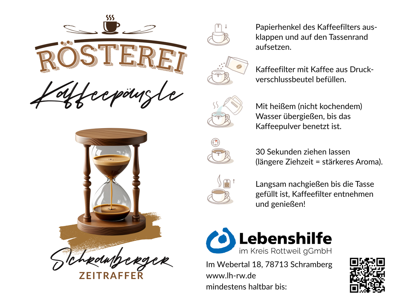 Kaffeepäusle - Postkarte (5er Set)
